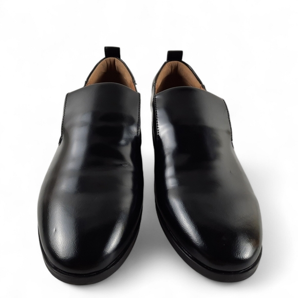 AEROSOLE Menswear Inspired Womens Black Glossy Leather Loafer Minimalist 9.5 - Picture 9 of 13